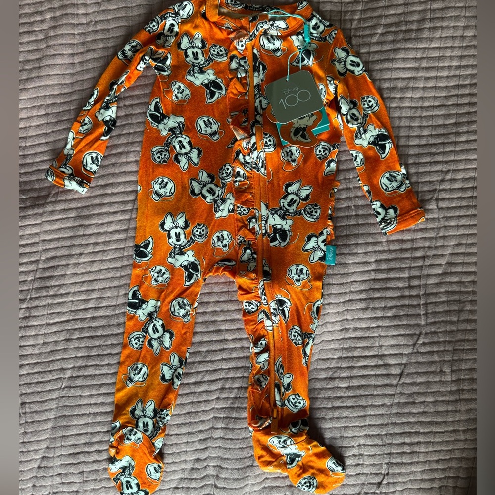 Posh Peanut NWT Minnie Mouse Halloween Ruffled Zippered One Piece